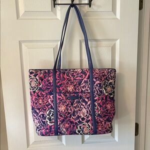 Vera Bradley Pink and Navy Floral Tote